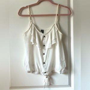 **Maurice’s Sheer Ruffle Tank, Small